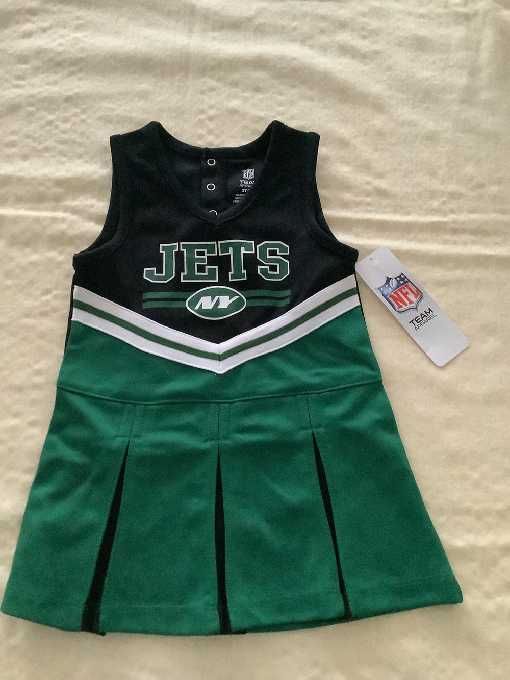 NFL New York Jets Girls Cheer Dress - Green & Black